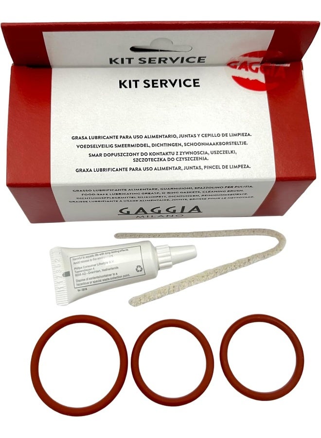 Gaggia 21001683 Bean to Cup Cleaning Service Kit - Lubricating Grease, 2 x o-Ring gaskets and Cleaning Brush - Image 2